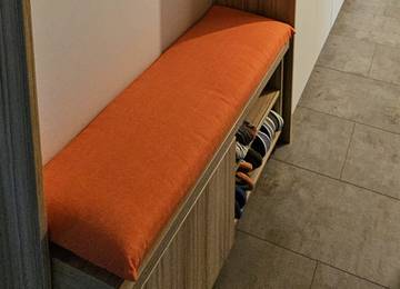 Vankš na lavicu na mieru 32x96x8cm vo farbe Uni-Living Orange