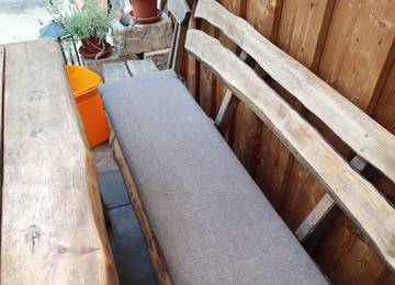 Vank na lavicu 38x160x5cm vo farbe Uni-Living Grey